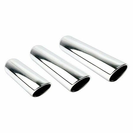 BUFONADAS 2.25 x 4.00 in. Texas Exhaust Tip Rolled Angle Slant BU3649363